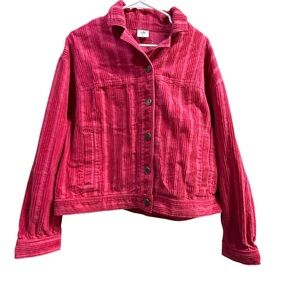 CAbi Vibrant Pink Jean Jacket